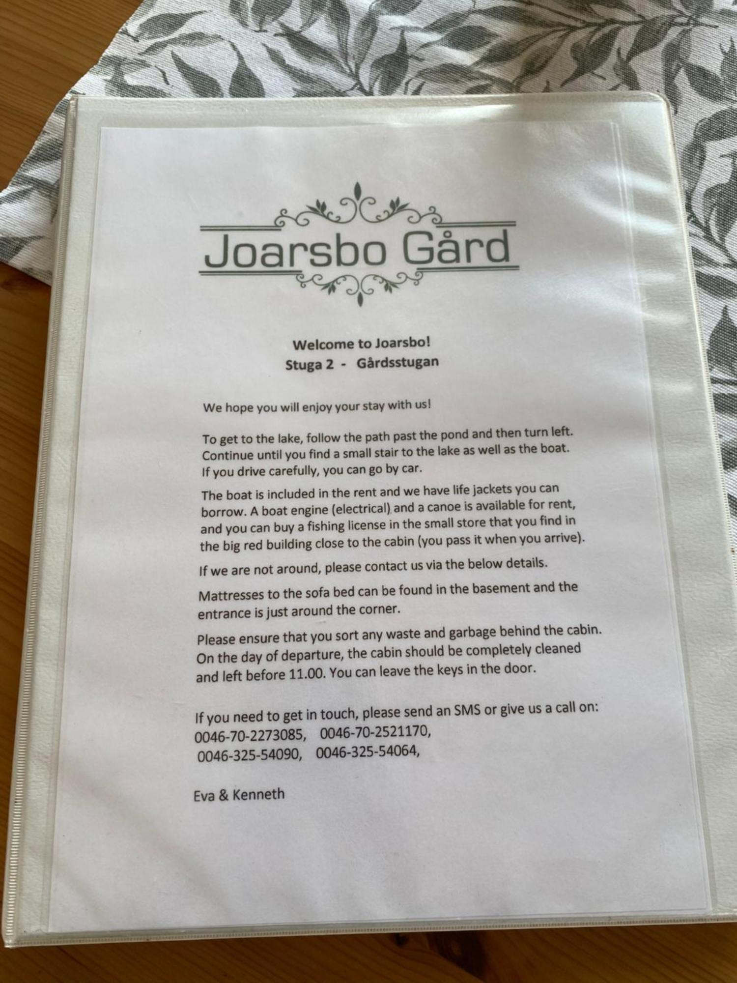 Joarsbo, Stuga 2, Gardsstugan Kalv Dış mekan fotoğraf